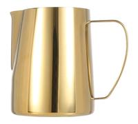 Pichet à mousse de lait, 600 ml en acier inoxydable, pour expresso, mousseur à lait, tasse à vapeur pour latte art, doré