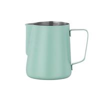 Pichet à mousse de lait café, 2 pièces, Latte Art, mousseur, pichet mesure en acier inoxydable, outil expresso Barista, accessoires Pour Faire Mousse le Lait(Light green,350ml)