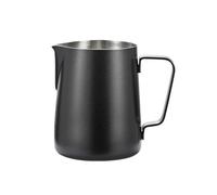 Pichet à mousse de lait en acier inoxydable 304 avec échelle, idéal for le café, le barista, le latte ou l'expresso.(350ml black)