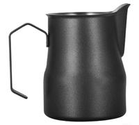 Pichet à mousse de lait en acier inoxydable 304 pour latte art pour machine à café expresso Noir 350 ml