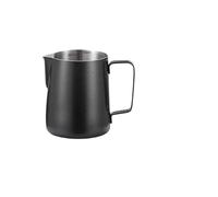 Pichet à mousse de lait en acier inoxydable, avec marque de mesure et stylo d'art à Latte, fabrication artistique à main, 2 pièces Pour Latte(Black-350ML-set)