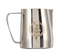 Pichet à mousse de lait en acier inoxydable, tasse d'art à café de 350ml avec bouche pointue pour un usage domestique (Couleur originale)