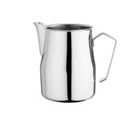 Pichet à mousse de lait en acier inoxydable - Versez sur la bouilloire à café expresso tasse à mousse de lait fumante, parfaite for le latte art(350ml,Silver)