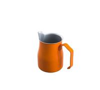 Pichet à mousse de lait en acier inoxydable - Versez sur la bouilloire à café expresso tasse à mousse de lait fumante, parfaite for le latte art(700ml,Orange)