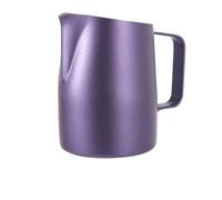 Pichet à mousse de lait la vapeur, pichet antiadhésif en acier violet, tasse fleurs, parfait for le café Cappuccino Latte Art Pour Latte Coffee Art(450ml)