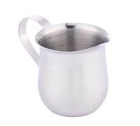 Pichet à mousse de lait - Mini tasse en forme de tambour en acier inoxydable avec bec verseur | Serveur de sauce au lait condensé au miel | Accessoire de finition miroir pour cafés, cafés, restaurants