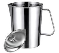 Pichet à mousse de lait multi-capacité en acier inoxydable avec couvercle anti-fuite et poignée ergonomique Passe au lave-vaisselle Outil de brassage de café multifonction pour boissons et mélanges