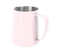 Pichet à Mousse de Lait, Tasse à Mousseur à Lait en Acier Inoxydable avec Accessoires de Machine à Expresso à échelle Claire pour Barista Coffee Bar (Rose)