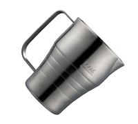 Pichet à mousseur à café en acier inoxydable de 900 ml avec marquage de mesure transparent, tasse à mousser le lait de grande capacité avec écaille, pichet à mousseur à café avec poignée ergonomique