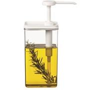 Pichet à pompe rectangulaire en polystyrène cristal D : 120x70x215mm (125cl) G