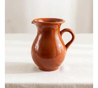 Pichet artisanal en terre cuite émaillée style rustique fait à la main - eau, vin - design classique hauteur 18/20 cm 2307251102