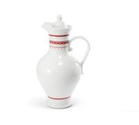 Pichet avec couvercle, 2,3 l, porcelaine tchèque, Hyggeline, rouge, Leander