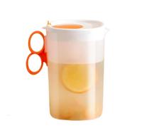 Pichet avec couvercle, pichet à eau, conteneurs à jus de 2,2 litres pour cruche à eau, pichet à boissons de haute capacité, récipients à boissons adaptés au réfrigérateur à lait, L
