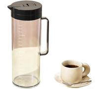 Pichet Café Froid 1.8L Plastique pour robuste BPA Pichet Café(D) | Couvercle rabat pratique, versement pour facile, inclus, 1.8L capacité, BPA sécurisé