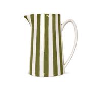 Pichet, carafe ou vase à rayures kaki et blanches