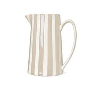 Pichet, carafe ou vase à rayures sables et blanches