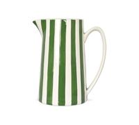 Pichet, carafe ou vase à rayures vertes et blanches