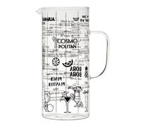 Pichet - Cook Concept - Avec Recette Cocktail - 2l - Transparent Et Noir