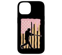 Pichet de Baseball avec Motif Drapeau américain Coque pour iPhone 14