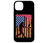 Pichet de Baseball avec Motif Drapeau américain Coque pour iPhone 14 Plus