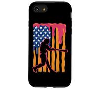 Pichet de Baseball avec Motif Drapeau américain Coque pour iPhone SE (2020) / 7/8