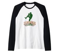 Pichet de Baseball I Pitch Therefore I Am Funny Manche Raglan