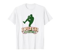 Pichet de Baseball I Pitch Therefore I Am Funny T-Shirt
