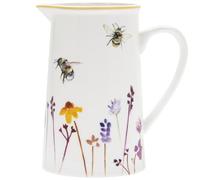 Pichet de cuisine de la collection Leonardo, jolie aquarelle, motif abeilles occupées par Jennifer Rose Gallery