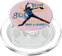 Pichet de Softball Yes I Throw Like A Girl PopSockets PopGrip pour MagSafe