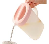 Pichet de thé glacé 2500 ml | Grande cruche à l'eau et à la limonade avec couvercle et café de glace pour jus, lait, breuvage à froid boissons d'été
