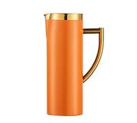 Pichet D'eau Cruche Acier Inoxydable, Avec Garde-glace, Théière Carafe Pour Servir De L'eau, Du Jus, Du Thé Glacé Et D'autres Boissons Froides (Orange,1.4L)