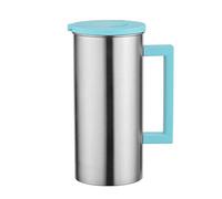 Pichet D'eau Cruche Carafe Théière, Avec Un Couvercle, Grande Capacité Acier Inoxydable Cadeau Pour Servir De L'eau, Des Jus De Fruits, Du Thé Glacé Et D'autres Boissons Froides, 1,8 L (Vert)