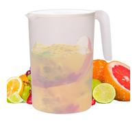Pichet d'Eau - Cruche en Plastique avec Couvercle | Carafe Isotherme et Pot à Thé Glacé | Récipient pour Boissons Résistant aux Hautes Températures | Contenant à Jus, Thé et Breuvages | Grande Capacit