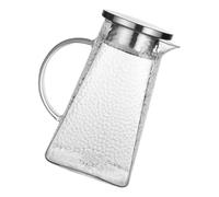 Pichet D'eau Froide en Verre 1,8 L avec Couvercle, Usage Maison | Carafe en Verre, Capacité 1,8 L, Format Portable, pour Jus et Autres Boissons