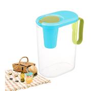 Pichet D'infuseur De Fruits - Jug De Porte De Réfrigérateur De Grande Capacité 2 L | Puche De Carafe Élégante À L'eau | Pichet D'eau Polyvalent Adapté Aux Boissons Infusées, Thé Glacé, Limonade, Jus,
