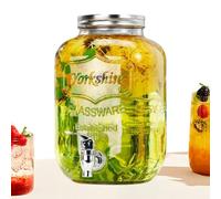Pichet distributeur de boissons, récipient à jus transparent, 10,5 cm, robinet étanche de qualité alimentaire, 1 pièce pour servir des limonades de sangria