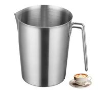 Pichet Doseur En Acier Inoxydable: 1500 ML Pot a Lait Inox, Verre Doseur En Métal Avec Marquage Avec Poignée Pour Café, Restaurant, Cuisine, Laboratoire