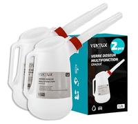 Pichet Doseur Gradué Atelier 1,2 L Bec Flexible Antigoutte Huile Moteur | Double lecture moulée · Ouvertures 30-55 mm · Poignée ergonomique · PE recyclable · 169 g léger · Emballage individuel · Ce