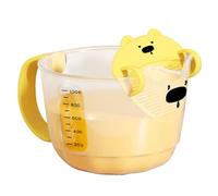 Pichet doseur résistant à la chaleur - Verre doseur filtré avec bec verseur, séparateur de liquide de cuisson de cuisine - 1 l avec poignée - Bol de préparation alimentaire résistant à la chaleur pour