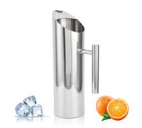 Pichet Eau Inox, Pichet à Eau Sans Retenu 1.5l Couvercle D'eau En Acier Inoxydable Conteneur Métallique Pour Divertissement Pichetss à Boire Froid Maison Pour Jus, Café, Lait