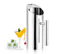 Pichet eau inox, Pichet à Eau sans Retenu 1L,Pichets à Eau sans Retenu Pichets à eau en acier inoxydable, pichetss à boire froid maison,Cruche à eau avec Bec verseur et Anse cruche à eau