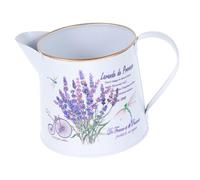 Pichet en Métal Émaillé avec Motif Floral Arrosoir Vintage Transformé en Vase À Fleurs pour La Décoration Intérieure