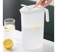 Pichet En Plastique, 1,8 L Carafe À Eau Avec Couvercle, Pichet À Jus En Plastique, Pichet À Thé Glacé Avec Poignée, Pichet De Réfrigérateur, Pichet À Eau Pour Infuseur Fruit, Café Chaud (1.8L)