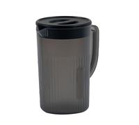 Pichet en plastique avec couvercle, récipients à jus de pichet d'eau froide de grande capacité de 2,7 L pour préparer des thés et du thé pour des boissons à base de jus de (Noire)