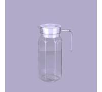 Pichet en plastique PC de 1,1 l/0,8 l/0,5 L avec design épais et résistant aux chutes pour servir de l'eau, des boissons gazeuses ou des boissons chaudes à la maison ou à l'hôtel (0,8 l)