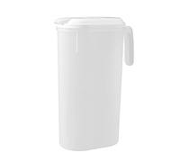 Pichet en plastique transparent avec couvercle - 1,8 l / 2,5 l - Pour boissons froides comme le jus, le thé glacé, la carafe à eau en plastique