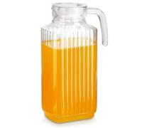 Pichet en verre avec couvercle - Pichet à boissons - 16 x 9 x 26 cm - Transparent