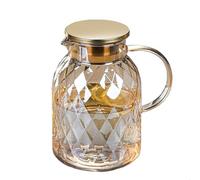 Pichet en Verre de 1.8 Litre avec Couvercle Carafe Verre avec Couvercle Carafe en Verre pour Eau thé glacé/vin/café/Lait/jus Carafe de Boisson