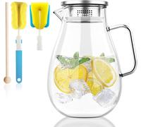Pichet en verre de 2 L avec couvercle filtre Vendos85