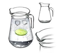 Pichet en verre - KADAX - 1 3 L - Poignée confortable - Pour boissons froides - Verre